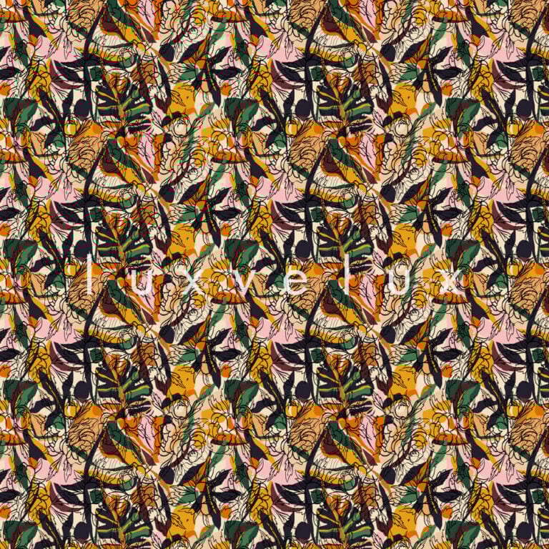 Araignée Motif Fleurs Vert Jaune Maggie